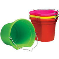 P20FB - Flat Back Plastic Bucket - Pink
