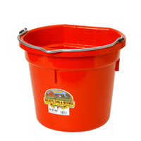 P20FB - Flat Back Plastic Bucket - Red