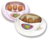 R-Com Mini Incubator with standard chicken egg tray and small egg tray