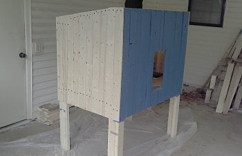 Pallet wood and green house coop