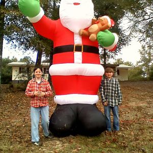 JR & Erick with Santa. Christmas 2010.