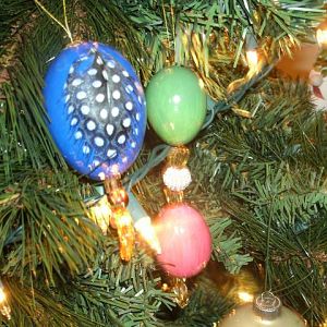 egg ornaments.