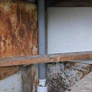 It is just one pvc pipe down the corner so out of the way (we have a small coop)