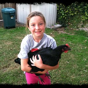 Nothing like a girl and her chicken!