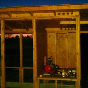 Just finished getting the wire on and installing the roof . I will be putting a R-Panel [ Steel ] roof on her.