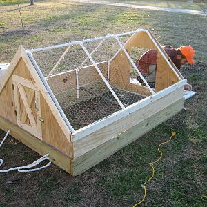 The front is done and the sides, too. The whole thing is 4x6.