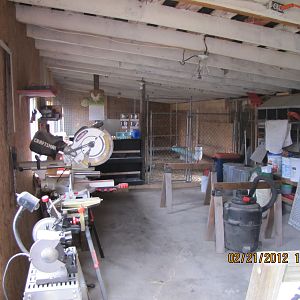 Just inside the door