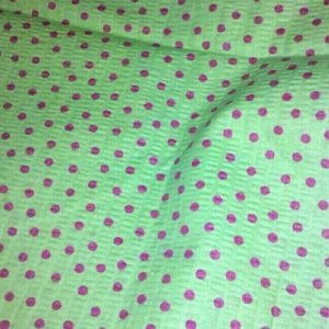 Lime with pink dots
about 6 fat quarters
this is bumpy/ crinkled