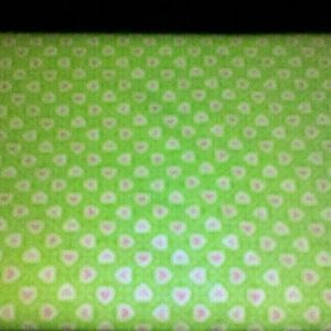 Lime with pink hearts
1 yard 44" wide