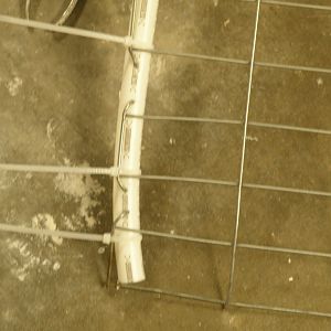 Close up of coop end construction
