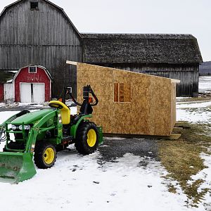 Chicken coop in progress! Feb 2012