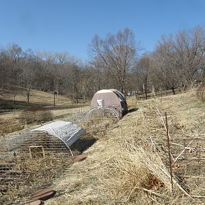 Earyl spring set up for garden bed prep