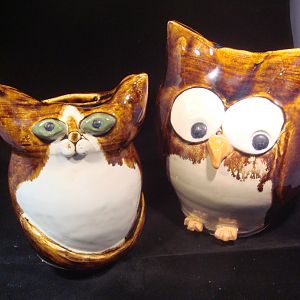 Owl & Cat Bank