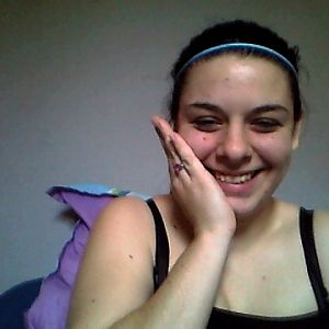 Me in my bedroom, using the webcam,