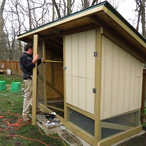 Putting in the screen door