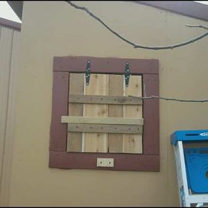 decided on awning type shutters for our window coverings