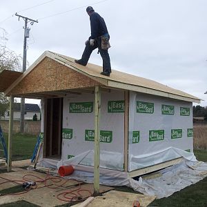 i guess he is testing the strength