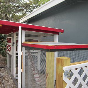 Fowl Territory under expansion.....adding some room in the run and putting up a fence.