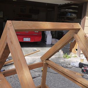 This board helps make the end walls stay straight up and down.