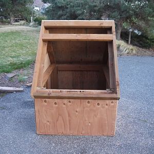 This side will allow for access into the chicken hut
