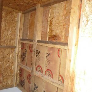 inside coop showing the pallet walls