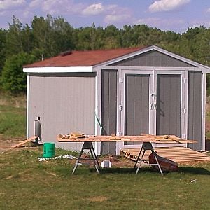 Coop in back of shed