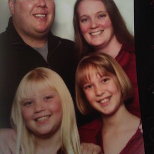 "Xmas pic. 2011"  My Whole human Family "LOL" Jeremy my Hubby, Alyssa 8yo,Alexis10yo,and Me "Loni" ^o^