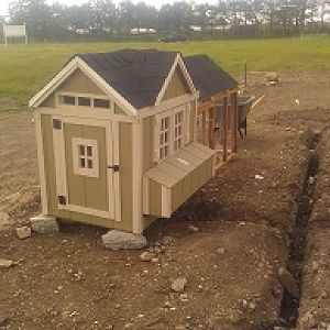 This is my most popular coop which is the winchester coop. It has a wicket amazing chicken run along with its unique roof structure. Clean out drawer, egg box, and perches are included.

www.uppervalleybuilders.biz