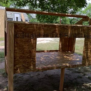 April 2012, My sister and i started building the chicken coop.