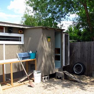 The run and the new chicken castle