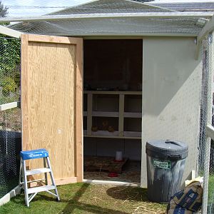 My coop before I was done with the finishing touches.