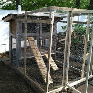 This is when it was transformed into a chicken coop. Pre-paint job.
