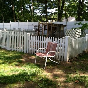 This is the chicken area. It will contain the two coops with a smaller run on the summer coop & a larger adjoining coop off the winter coop. A sitting area etc.