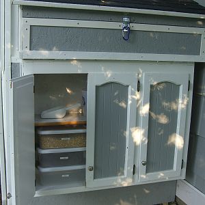 built-in storage beneath egg boxes