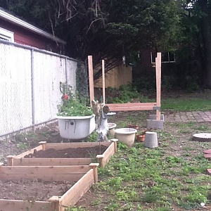 the first step doing my chicken coop, i really didnt have experience, but i did pretty good.