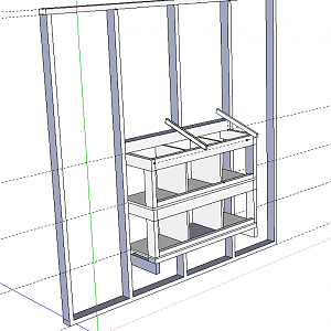 Nesting box design on Google SketchUp