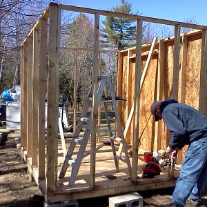 the start of the shed to coop makeover
