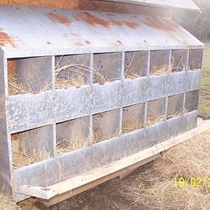 Some nesting boxes that I got from a friend in town.