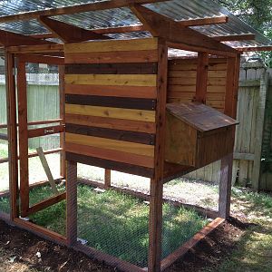 Front and back siding on, nest box built.