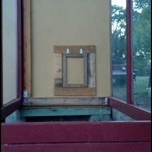 Pop door finished now to paint it. Thinking about putting a small circular window above it for lighting.