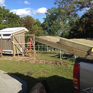 Lumber and Screening/Stone dust for the run.