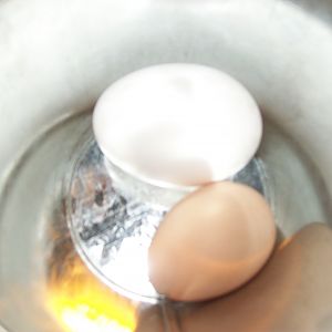 Trying to show the 'home' egg compared to a store bought one