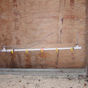 5 nipple waterer in the coop