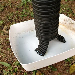 My chicken feeder design I made today. Add feed at the top and it slowly comes out the slots in the botton. Wah-Lah. Easy peasy