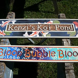 Done for a friend. "Kenzi's Koi Pond" and "Bloop bloop bloop."