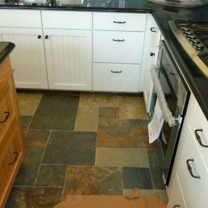 A Versailles patterned natural slate floor we installed in 2011.