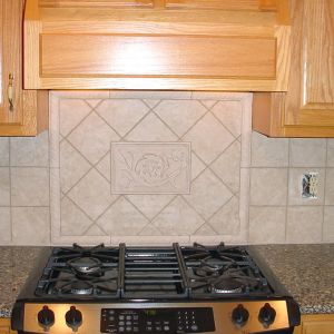 Custom tile backsplash.
