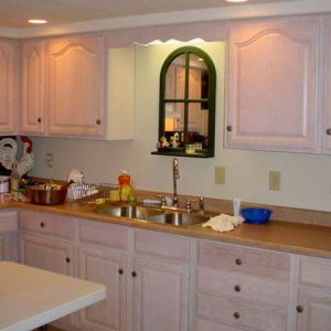 A second kitchen installed or a lady in her basement. She had a baking business and large family.