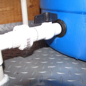 Tank connection:
- 1/2" Uniseal Bulkhead fitting
- 1/2"  ball valve
- 1/2" Union fitting