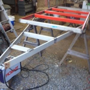 started by weilding a 4x8 trailer frame and a tongue assembly